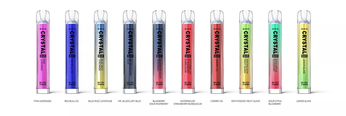 10x SKE Crystal Bar Disposable Vape Pen 2ml eCig with 600 puffs 20mg e Liquid