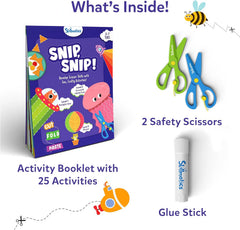 Skillmatics Scissor Skills Activity Book for Kids Ages 3-7 with Safe Scissors