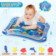 Infinno Inflatable Tummy Time Water Play Mat – Sensory Activity Toy for Babies