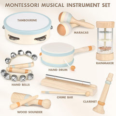 Kids Wooden Musical Instruments Set – Educational Music Toys for Toddlers