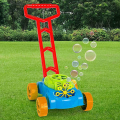 Ram© Lawn Bubble Mower Push Along Toy Lawnmower For Kids And Toddlers With Bubble Machine Soapy Solution Included