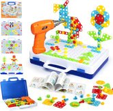 237 Piece STEM Construction Toy Set with Electric Drill – DIY Building Blocks Educational Toy for Kids