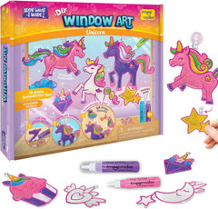 Imagimake Window Art Princess | Unicorn & Mermaid Suncatcher Kit | 16-Piece Glass Painting Set | Craft Kits for Kids 5-12 | Arts Set for Kids | 5,6,7,8,9 Year Old Girl Birthday Gifts