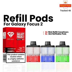 Crystal Galaxy Focus 2 Refill Pods – best pod mods in UK for flavor and MTL vaping.