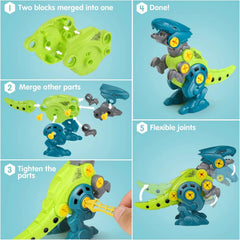 DIY Dinosaur Toy Set with Drill – Fun & Educational STEM Toy for Kids