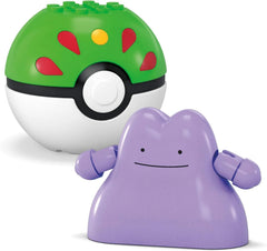 MEGA Pokémon Building Toys Set – Pikachu & Ditto Poké Ball 2-Pack (42 Pieces) STEM Construction Toy for Kids 7+