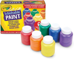 Crayola Washable Kids Project Paint Set – 6 Bright Colours (2oz Bottles) Non-Toxic Art &amp; Craft Paints
