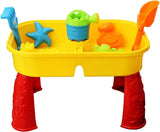KandyToys Sand and Water Table with Lid and Accessories - Kids Outdoor Play Garden Sandpit