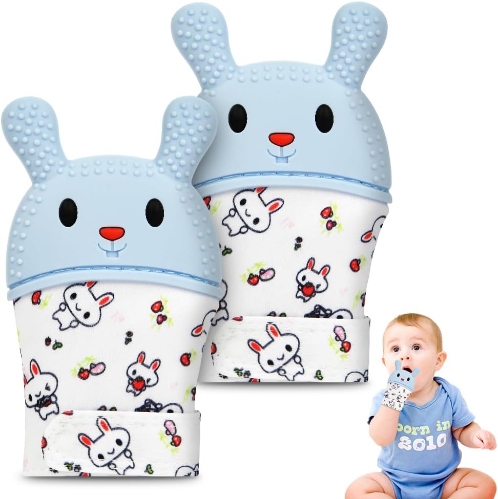 Baby Teething Mitts BPA Free Silicone Relief Gloves