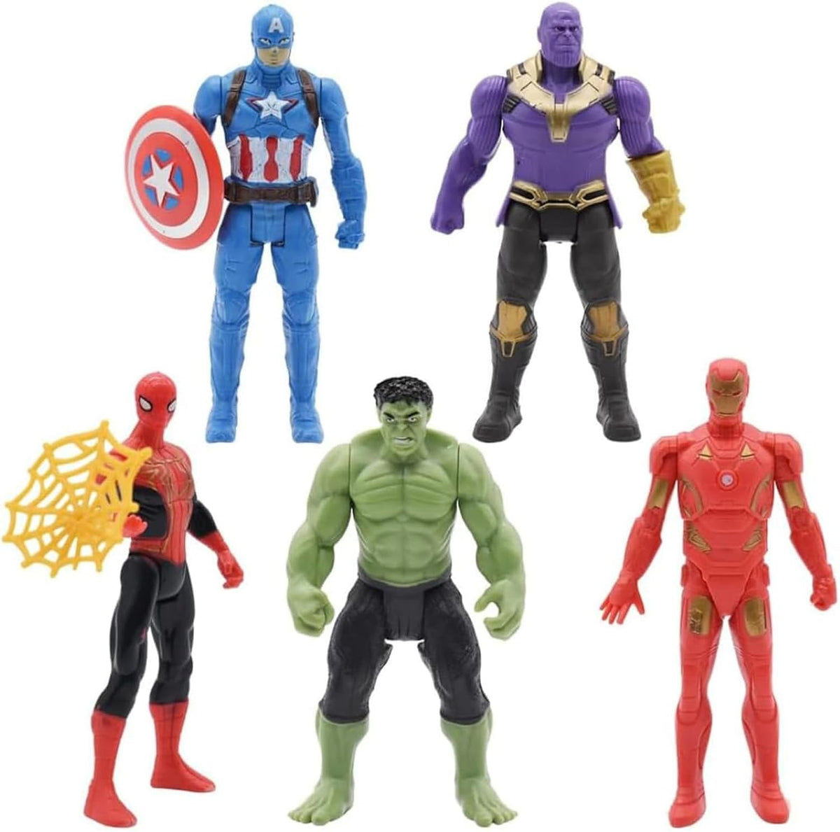 Super Hero Action Figures Set – 5 Piece PVC Collectible Toy Figures