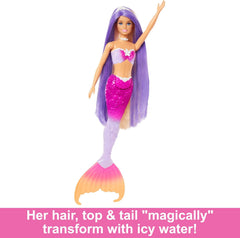 Barbie Mermaid Doll “Malibu” – Colour Changing Fantasy Doll with Pet Dolphin & Accessories