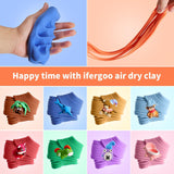 CiaraQ Air Dry Clay Set – 36 Colours Ultra Light Modelling Clay Kit for Kids with Tools & Tutorial Book