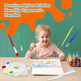 Kids Painting Brush Set with Palette & Scraper – 7 Piece Colourful Art & Craft Tools for Children