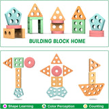 OSLINE Montessori Wooden Shape Sorter & Stacking Toy – Educational Learning Puzzle for Toddlers