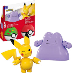 MEGA Pokémon Poké Ball 2-Pack Building Set – Pikachu & Ditto (42 Pieces)