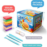 SAGO BROTHERS Air Dry Clay, 24 Colors Modelling Clay with 3 Tools & Project Booklet, Ultra Soft Light, DIY Creative Gifts, Arts and Crafts Kits for Kids Boys Girls Toys
