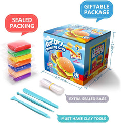 Sago Brothers Air Dry Clay 24 Colors Modelling Clay Kit for Kids