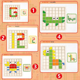 120pcs Creative Mosaic Puzzle,Wooden Pattern Blocks Set,Shape Matching Game,Wooden Puzzle Blocks,Tangram Puzzles For Kids,Montessori Preschool Learning Activity Stem Gift For Aged 3 5 6 8 12