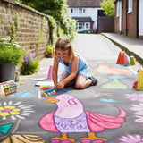 Kids B Crafty Jumbo Sidewalk Chalk Set – 24 Washable Giant Colour Chalks for Kids Outdoor Drawing