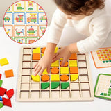 120pcs Creative Mosaic Puzzle,Wooden Pattern Blocks Set,Shape Matching Game,Wooden Puzzle Blocks,Tangram Puzzles For Kids,Montessori Preschool Learning Activity Stem Gift For Aged 3 5 6 8 12