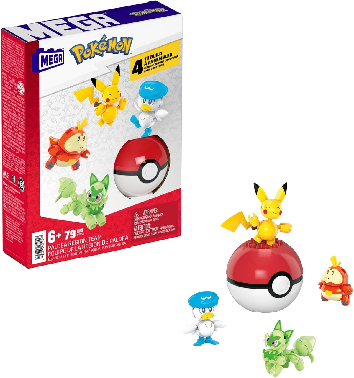 MEGA Pokémon Paldea Region Team Building Set – 79 Pieces (HPX92)