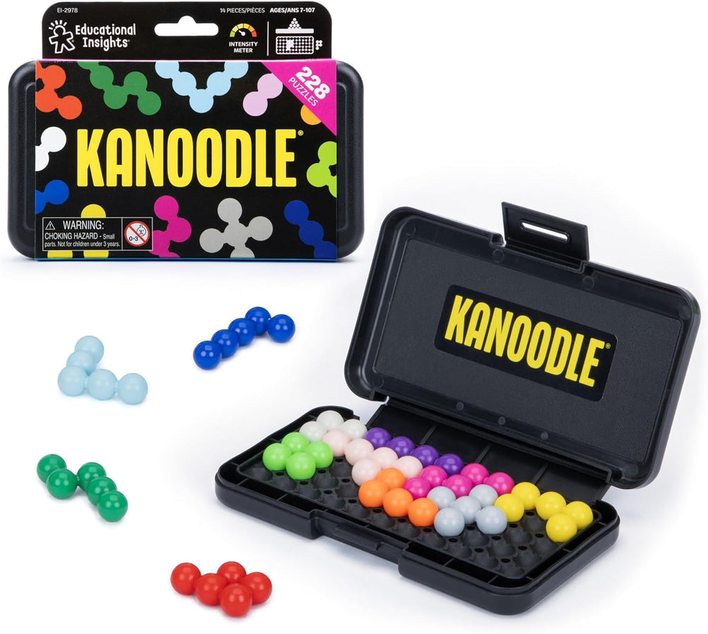 Learning Resources Kanoodle Puzzle Game – 3D Brain Teaser with 200 Challenges, Travel-Friendly STEM Toy, Gift Idea for Kids Ages 7 and Up, Retro-tri Color