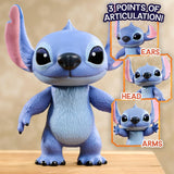 Disney Stitch Live-Action Larger Than Life 14-inch Vinyl Figure, Articulated Toy for Play or Display, Poseable Figurine, Kids Toys for Ages 3 Up by Just Play