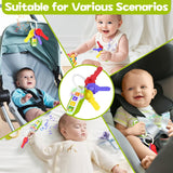 Car Keys Teething Toys for Baby - Baby Key Teether Infant Chew Toy,Sensory Learning & Fine Motor Skills Baby Toys with Music & Lights,Toddlers Educational Gift/Travel Toys for Boys & Girls (Green)