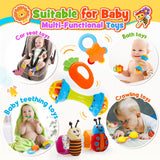 Wootoyz Baby Toys for 0 3 6 9 12 Months Babies,Infant Toys for 0-12 Months Newborn Toys Baby Rattle Sensory Toys for Babies 6-18 Months Wrist Socks with Box Set 0-6 Months Baby Gift Baby Rattle Socks
