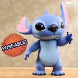 Disney Stitch Live-Action Larger Than Life 14-inch Vinyl Figure, Articulated Toy for Play or Display, Poseable Figurine, Kids Toys for Ages 3 Up by Just Play
