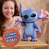 Disney Stitch Live-Action Larger Than Life 14-inch Vinyl Figure, Articulated Toy for Play or Display, Poseable Figurine, Kids Toys for Ages 3 Up by Just Play