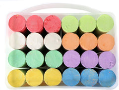 24 Giant Washable Pavement Chalks for Kids Outdoor Drawing