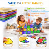 Magnetic Building Tiles 57 Piece STEM Construction Set – Educational Learning Toy for Kids