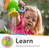 Nuby Fun Watering Can Baby Bath Toy - Easy Hold Handle | Outdoor Play | Suitable from 6 Months (Green)