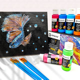 Artecho Acrylic Paint Set – 18 Colours with 10 Paint Brushes | Waterproof Non-Toxic Art Paint Kit