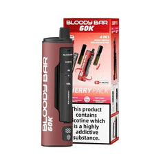 Bloody Bar 60K vape device and packaging on a white background