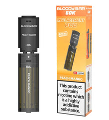 Bloody Bar replacement pod for vape device with packaging on a white background