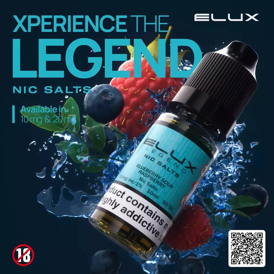🔥 Elux Nic Salt E-Liquid Juice – 10mg / 20mg | 50VG/50PG | Premium Authentic Flavours for Refillable Vape Kits | UK Legal