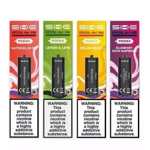 💎 CRYSTAL 4-in-1 PODS Prefilled Vape – 2400 Puffs (4x Pods) – 20mg Nic Salt 🔥 TPD-Compliant • 2ml Per Pod • 4 Flavours in 1 Device • Fast UK Dispatch 🔞