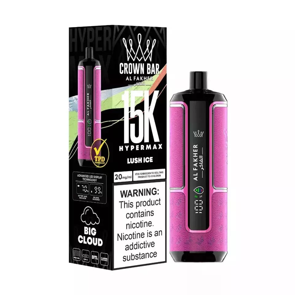 Al Fakher Hypermax Crown Bar 15K Disposable Vape | 15000 Puffs TPD Compliant UK