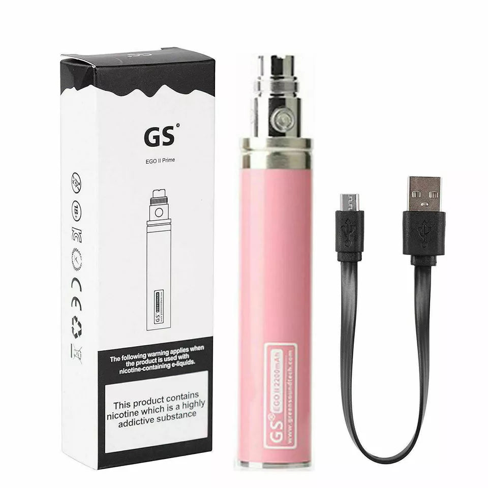 2x Pack of GS EGO 2200mAh Prime Battery Packs with Micro USB Charger (Authentic)