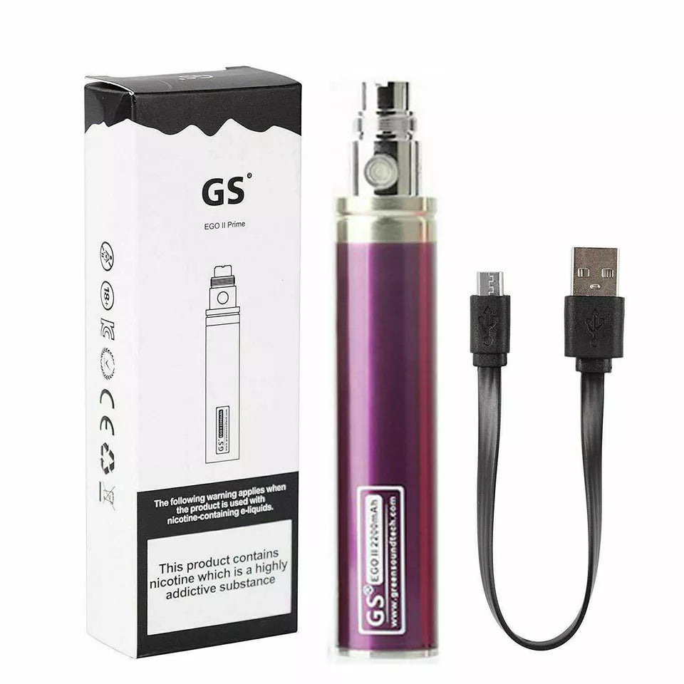 2x Pack of GS EGO 2200mAh Prime Battery Packs with Micro USB Charger (Authentic)