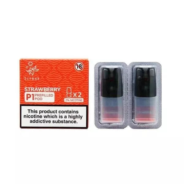 2x 100% Genuine Elf Bar Mate 500 P1 Pre-Filled Pods | 2% Nic Salt Vape E-Liquid | UK Seller