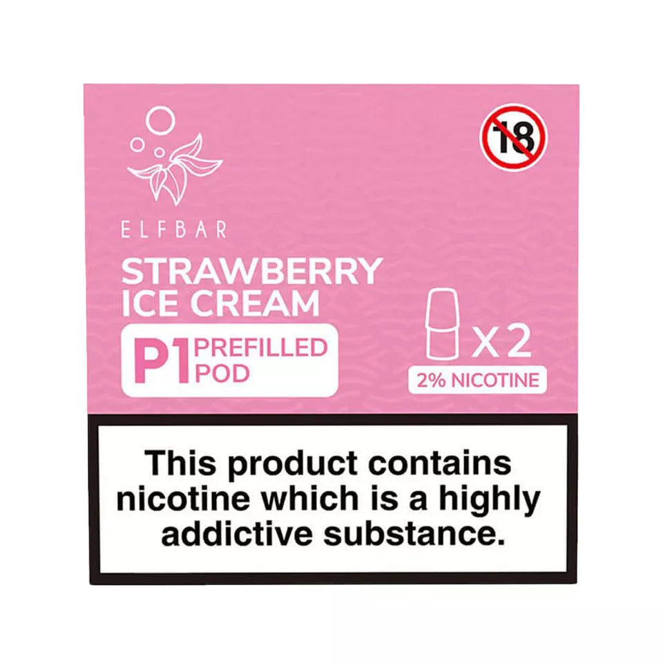 2x 100% Genuine Elf Bar Mate 500 P1 Pre-Filled Pods | 2% Nic Salt Vape E-Liquid | UK Seller