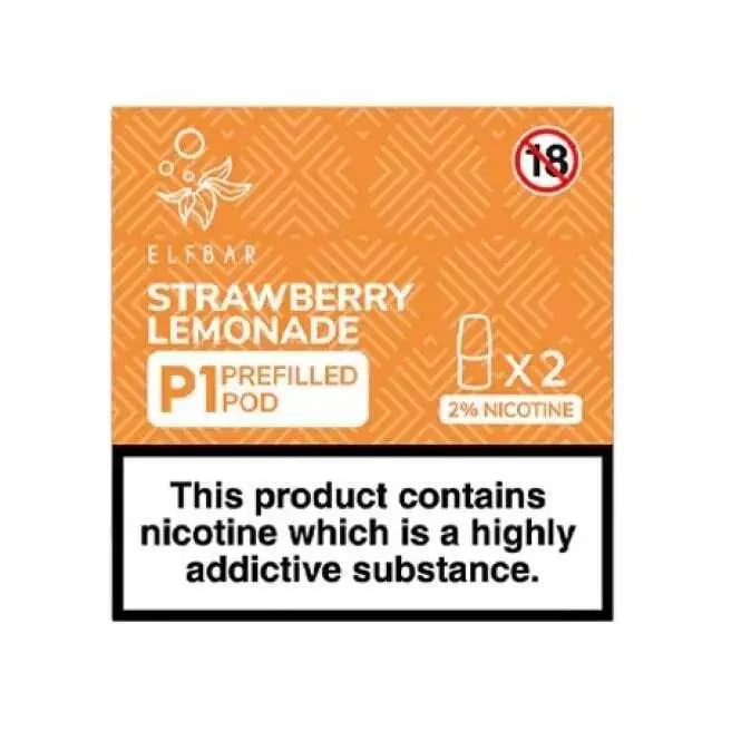 2x 100% Genuine Elf Bar Mate 500 P1 Pre-Filled Pods | 2% Nic Salt Vape E-Liquid | UK Seller