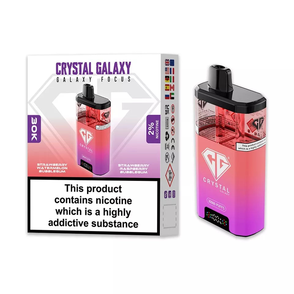 🚀 Crystal Galaxy Focus 30K Puffs Disposable Vape – Premium Long-Lasting Vaping 🔥 💨 Up to 30,000 Puffs • Zero Maintenance • Smooth Nic Salt Hits • UK Stock & Fast Dispatch 🔞