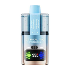 Vape device with digital display on a white background