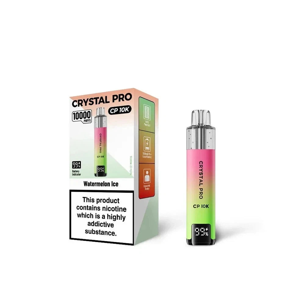 Crystal Pro 10K Vape Kit – 10,000 Puffs Refillable Vape