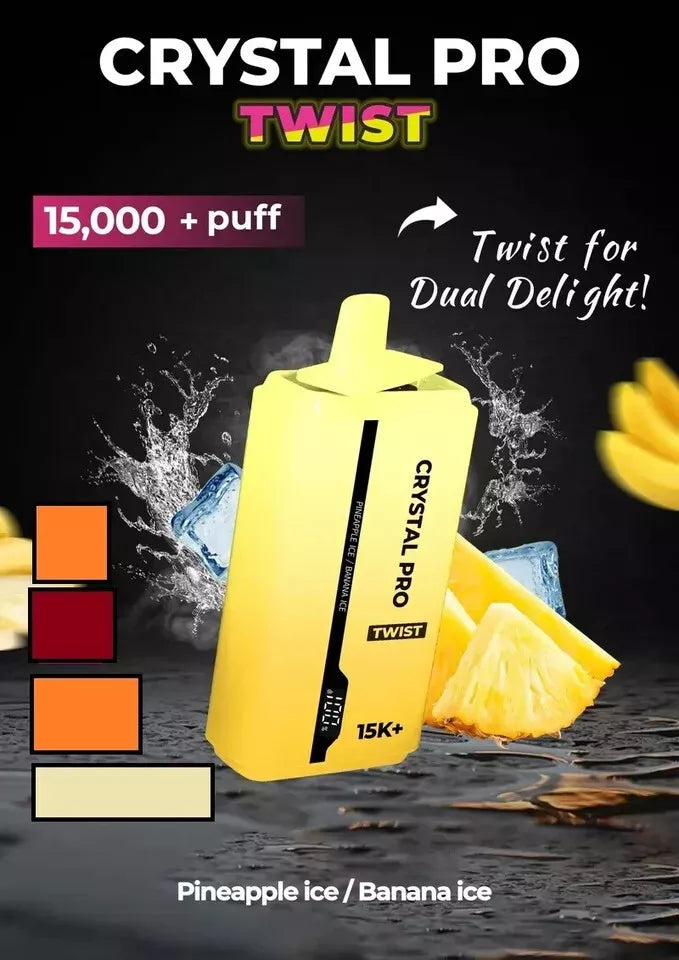 Crystal Pro Twist Long-Lasting 15000 Puffs Vape