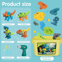 DIY Dinosaur Toy Set with Drill – Fun & Educational STEM Toy for Kids
